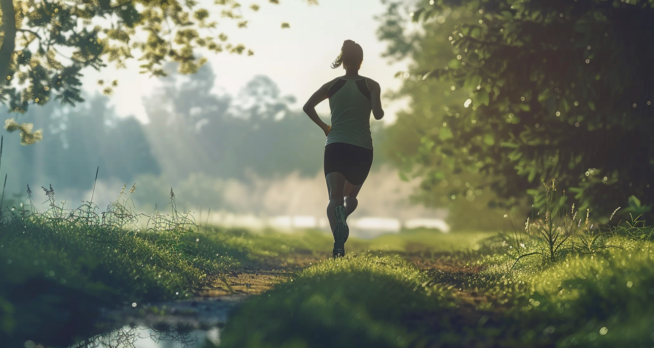 person running in the nature jogger running